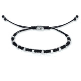 Diamantový šňůrkový náramek DF 5179 bílé zlato