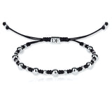 Zlatý náramek se šňůrkou Danfil DLB5189, bílé zlato