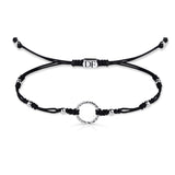 Náramek se zlatým krouceným kroužkem Danfil DLB5193, bílé zlato