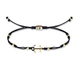 Šňůrkový náramek kotva Danfil DLB5192, žluté zlato