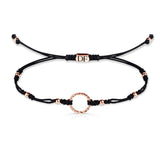 Náramek se zlatým krouceným kroužkem Danfil DLB5193, růžové zlato