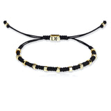 Zlatý náramek se šňůrkou Danfil DLB5199, žluté zlato