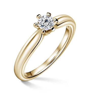 Florence | Zásnubní prsten se středovým diamantem 0.25 ct, žluté zlato
