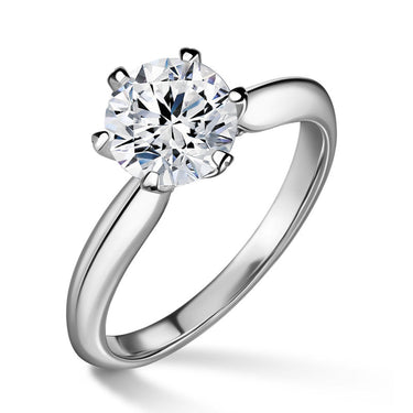 Mira | Zásnubní prsten se středovým kamenem 1.31ct, bílé zlato, s diamanty