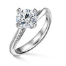 Freya Side Stones | Zásnubný prsteň so stredovým kameňom 1.900ct, biele zlato, s diamantmi