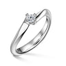Freya | Zásnubní prsten se středovým diamantem 0.145ct, bílé zlato