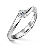 Freya | Zásnubní prsten se středovým diamantem 0.145ct, bílé zlato
