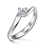 Freya | Zásnubní prsten se středovým diamantem 0.400ct, bílé zlato