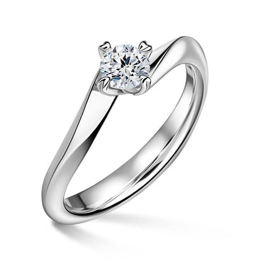 Freya | Zásnubní prsten se středovým diamantem 0.400ct, bílé zlato