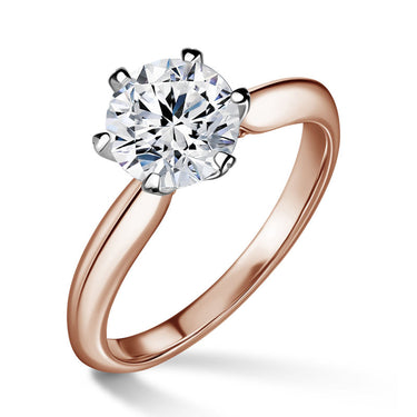 Mira | Zásnubní prsten se středovým kamenem 1.3ct, bílé a růžové zlato, s diamanty