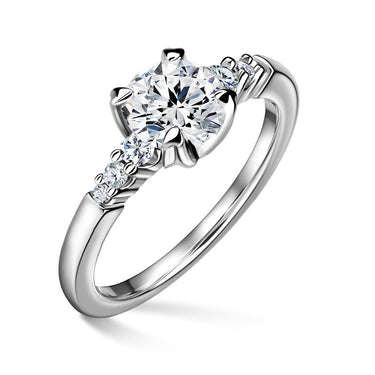 Sierra | Zásnubní prsten se středovým kamenem 1.000ct, bílé zlato, s diamanty