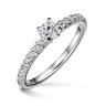 Aria | Zásnubní prsten se středovým kamenem 0.180ct, bílé zlato, s diamanty