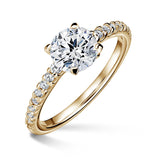 Aria | Zásnubní prsten se středovým kamenem 1.310ct, žluté zlato, s diamanty