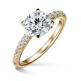 Aria | Zásnubný prsteň so stredovým kameňom 1.900ct, žlté zlato, s diamantmi