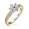 Florence Side Stones | Zásnubní prsten se středovým kamenem 1.310ct, žluté zlato, s diamanty