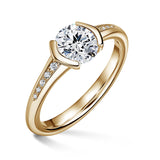 Harmonia | Zásnubní prsten se středovým kamenem 1.310ct, žluté zlato, s diamanty