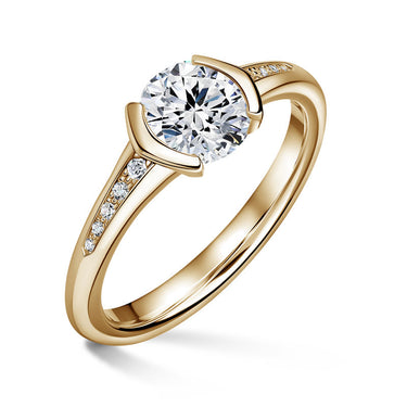 Harmonia | Zásnubní prsten se středovým kamenem 1.310ct, žluté zlato, s diamanty