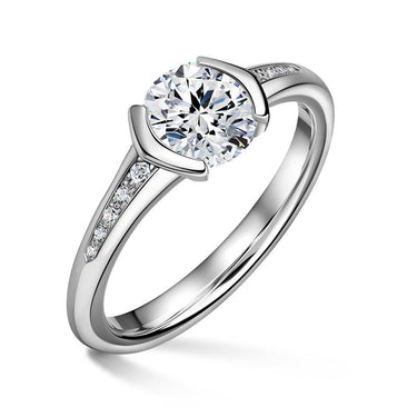 Harmonia | Zásnubní prsten se středovým kamenem 1.310ct, bílé zlato, s diamanty
