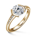 Harmonia | Zásnubný prsteň so stredovým kameňom 1.900ct, žlté zlato, s diamantmi