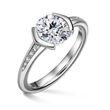 Harmonia | Zásnubný prsteň so stredovým kameňom 1.900ct, biele zlato, s diamantmi