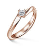 Freya | Zásnubní prsten se středovým diamantem 0.145ct, růžové zlato