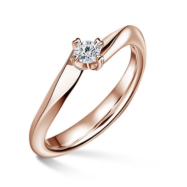 Freya | Zásnubní prsten se středovým diamantem 0.145ct, růžové zlato