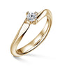 Freya | Zásnubní prsten se středovým diamantem 0.180ct, žluté zlato