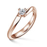 Freya | Zásnubní prsten se středovým diamantem 0.180ct, růžové zlato