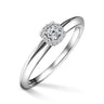Odette | Zásnubní prsten se středovým diamantem 0.085ct, bílé zlato, s diamanty