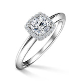 Odette | Zásnubní prsten se středovým diamantem 0.500ct, bílé zlato, s diamanty