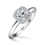 Odette | Zásnubní prsten se středovým diamantem 0.700ct, bílé zlato, s diamanty