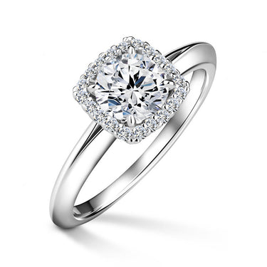 Odette | Zásnubní prsten se středovým diamantem 0.900ct, bílé zlato, s diamanty