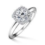 Odette | Zásnubní prsten se středovým diamantem 1.000ct, bílé zlato, s diamanty