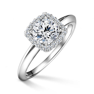 Odette | Zásnubní prsten se středovým diamantem 1.000ct, bílé zlato, s diamanty
