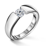 Diona | Zásnubní prsten se středovým diamantem 0.520ct, bílé zlato