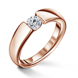 Diona | Zásnubní prsten se středovým diamantem 0.400ct, růžové zlato