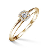 Odette | Zásnubní prsten se středovým diamantem 0.085ct, žluté zlato, s diamanty