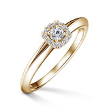 Odette | Zásnubní prsten se středovým diamantem 0.145ct, žluté zlato, s diamanty