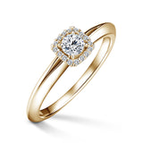 Odette | Zásnubní prsten se středovým diamantem 0.180ct, žluté zlato, s diamanty