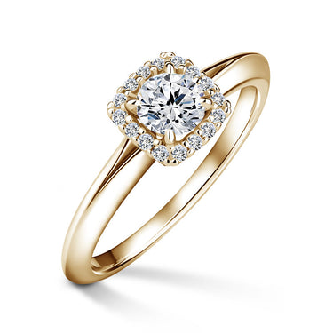 Odette | Zásnubní prsten se středovým diamantem 0.400ct, žluté zlato, s diamanty
