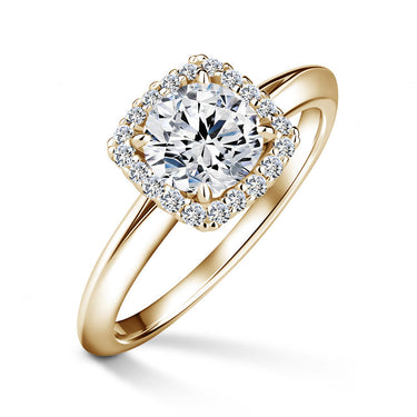 Odette | Zásnubní prsten se středovým diamantem 1.000ct, žluté zlato, s diamanty
