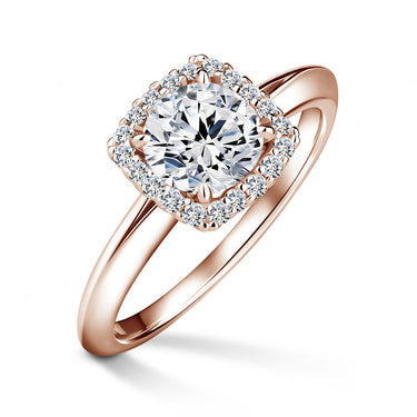 Odette | Zásnubní prsten se středovým diamantem 1.000ct, růžové zlato, s diamanty