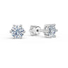 Dámské náušnice DF 3696 z bílého zlata s diamanty o celkové váze 1.04 ct
