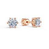 Dámské náušnice DF 3696 z růžového zlata s diamanty o celkové váze 1.04 ct
