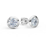 Dámské náušnice DF 3676 z bílého zlata s diamanty o celkové váze 1.00 ct
