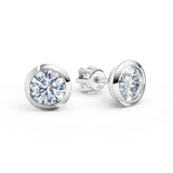Dámské náušnice DF 3677 z bílého zlata s diamanty o celkové váze 1.44 ct