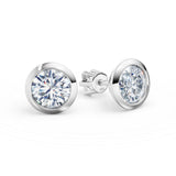 Dámské náušnice DF 3677 z bílého zlata s diamanty o celkové váze 2.00 ct