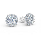 Zlaté náušnice DF 3708 z bílého zlata s diamanty o celkové váze 2.40 ct