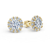 Zlaté náušnice DF 3709 ze žlutého zlata s diamanty o celkové váze 2.64 ct