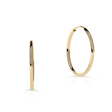 Zlaté kruhové náušnice FME382, žluté zlato, průměr 22 mm